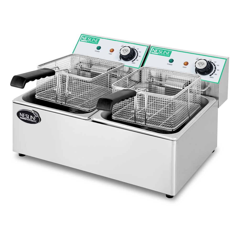 צ'יפסר חשמלי כפול 6X2 ליטר מידות 535/415/290 מ"מ -6L-2 נסליין