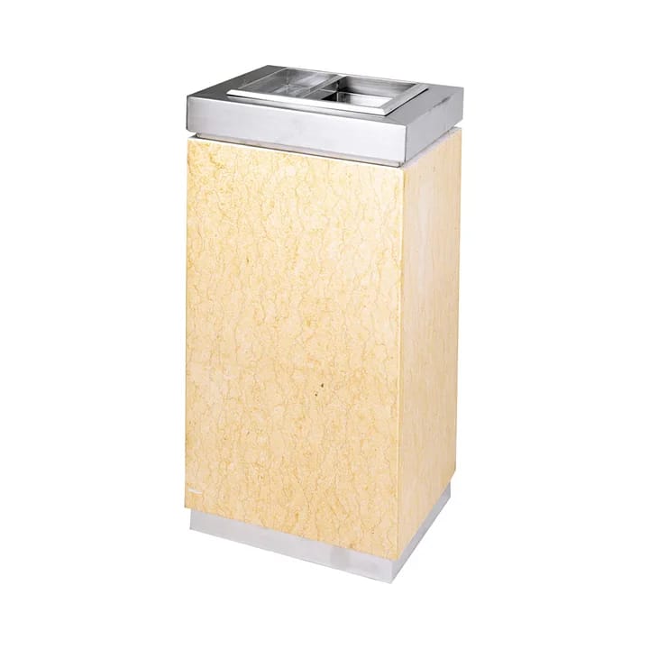 פח מאפרה נירוסטה כבדה שיש 30/30/68.5 ס"מ נסליין