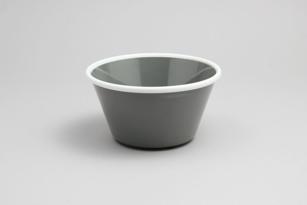 לפתניה 12.5*6.7 דמוי אמייל אפור פס לבן מלמין