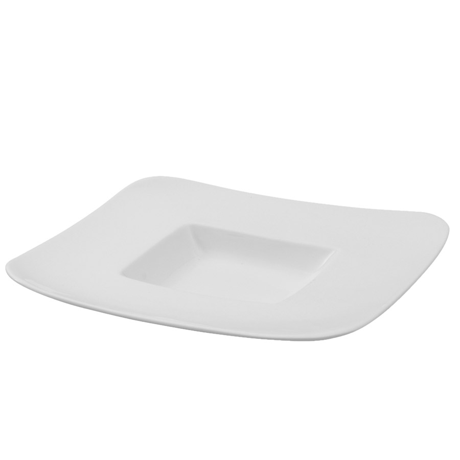 צלחת פורצלן שקע מרובע 27 ס""מ