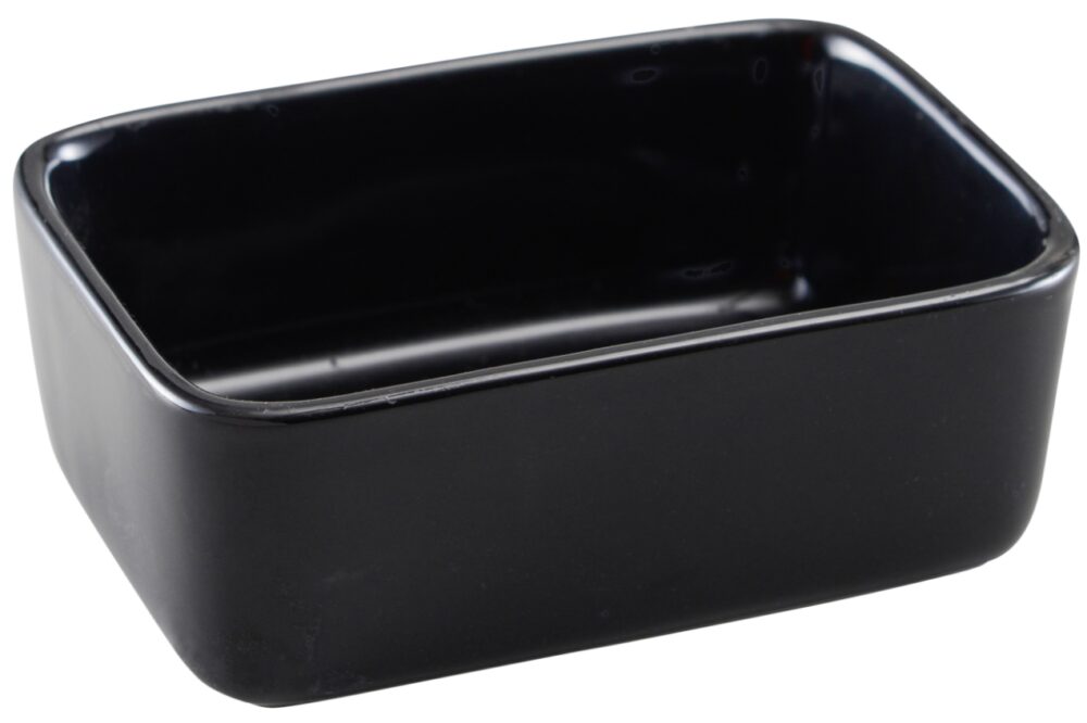 כלי למקלות ושקיות סוכר פורצלן שחור