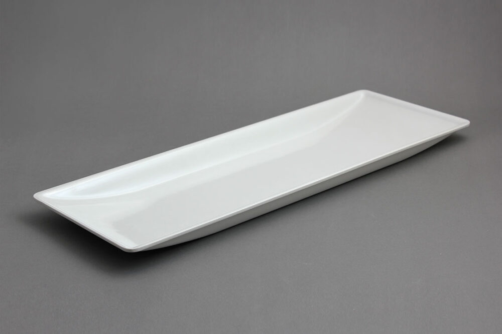 מגש טרפז 4*21*58 מלמין לבן/שחור