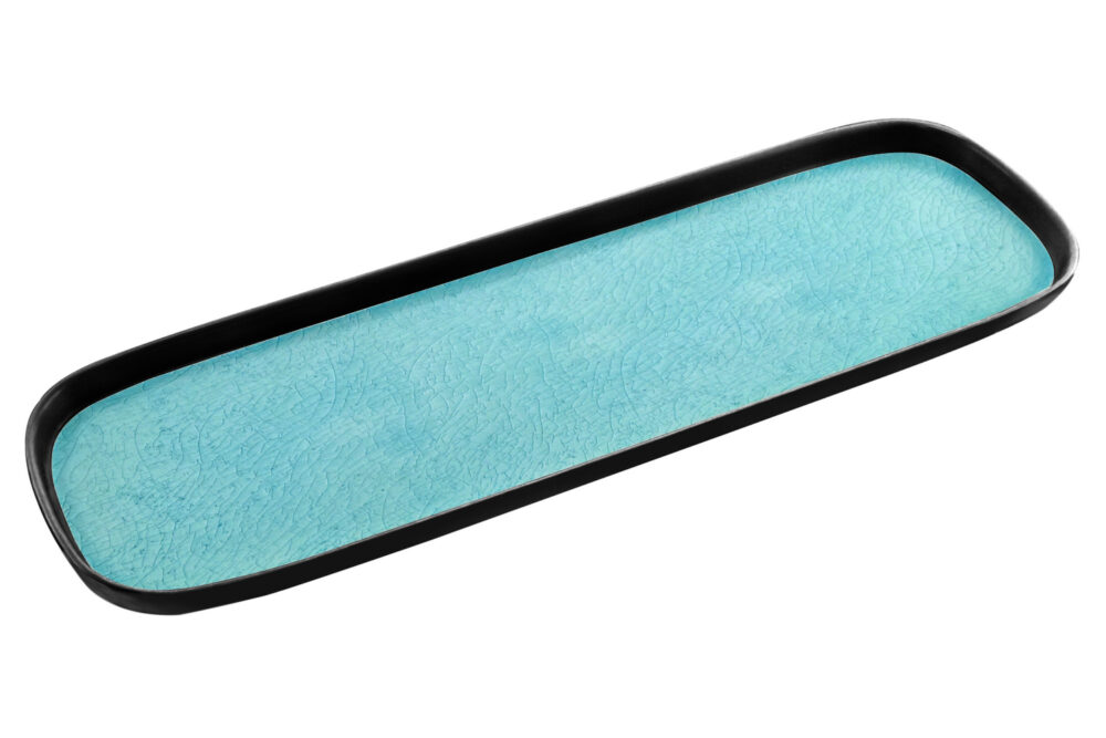 מגש גסטרונום 2/4-20 קפסול תכלת/שחור מלמין