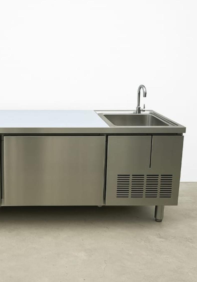 מקרר דלפק עם כיור דלת אחת 120 ס"מ נסליין