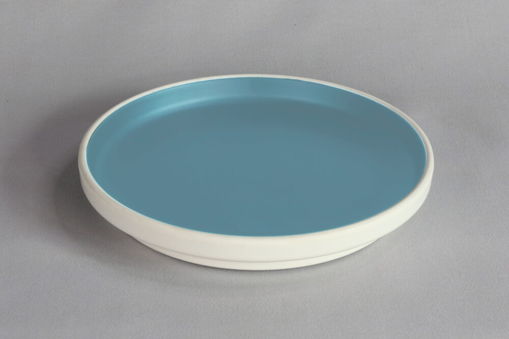 מגש עגול טאיג'י 28 ס"מ מלמין כחול לבן