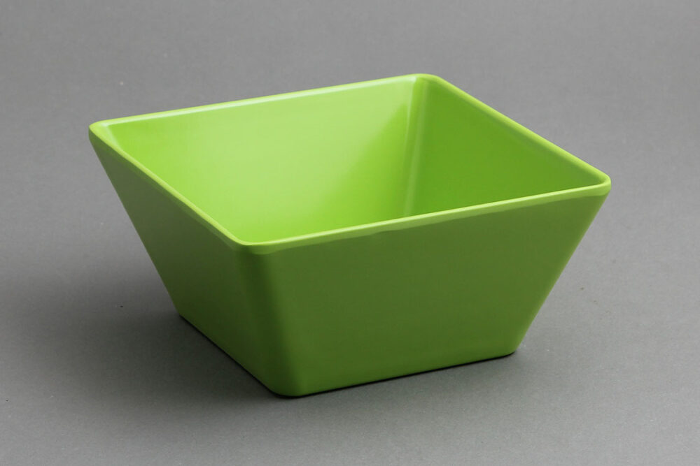 קערה ריבועית קונית 18 ס"מ מלמין ירוק