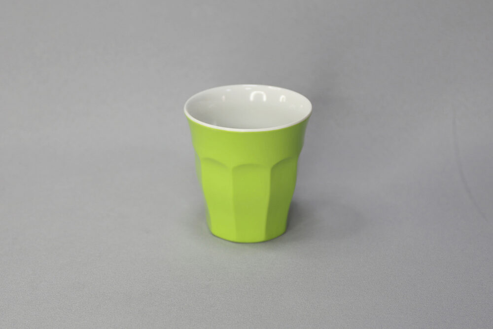 סט 6 כוסות מקרון 295 מ"ל מלמין ירוק/לבן