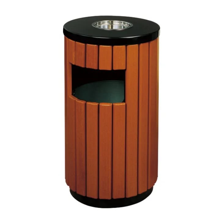 פח מאפרה עגול דמוי עץ