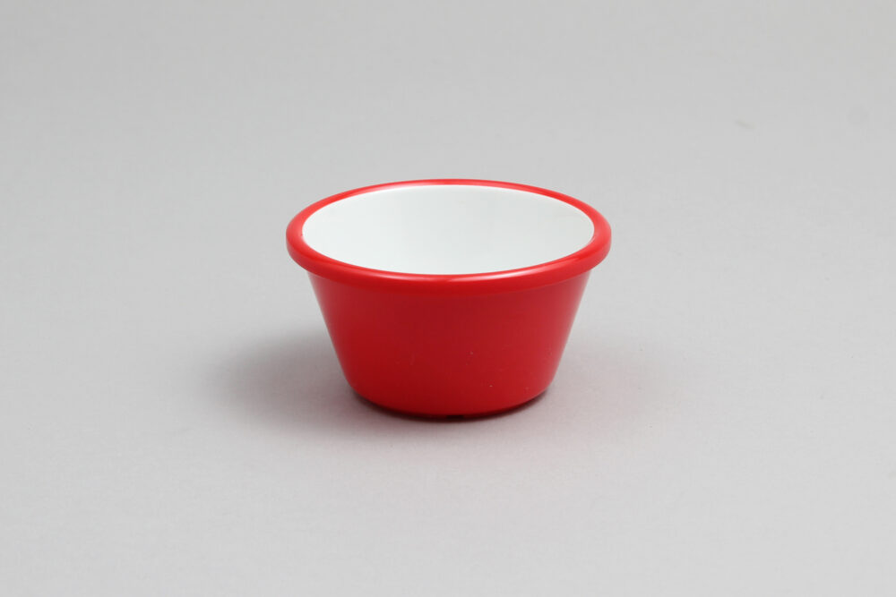 רמיקין 6 ס"ל דמוי אמייל אדום /לבן מלמין