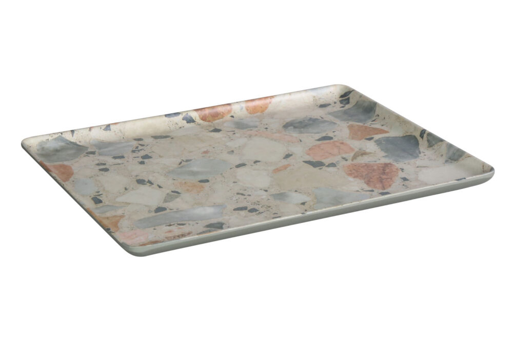 מגש 1/2 גובה 1.8 דגם שברי אבנים