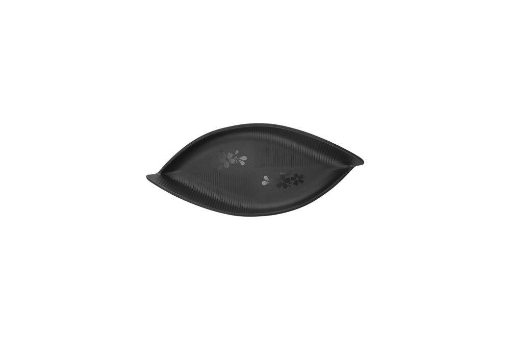 פלטת עלה 35.5X15.8X5.7 ס"מ סקורה מלמין שחור