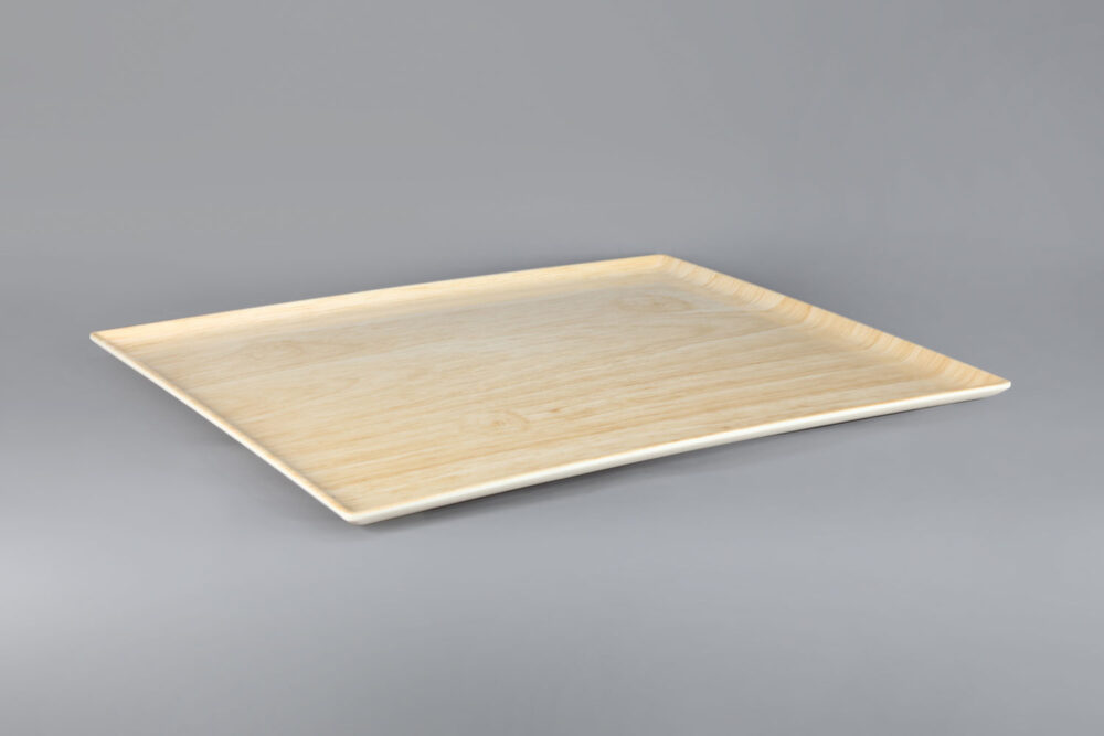 מגש דמוי עץ בהיר 43X35 מלמין