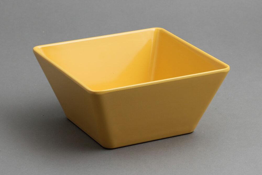 קערה ריבועית קונית 18 ס"מ מלמין צהוב