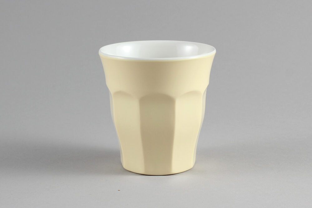 סט 6 כוסות מקרון 295 מ"ל מלמין קרם/לבן