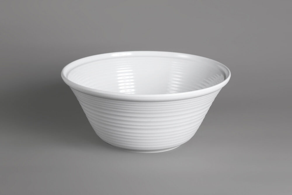 קערה עגולה סליל 30.5 ס”מ מלמין לבן מט