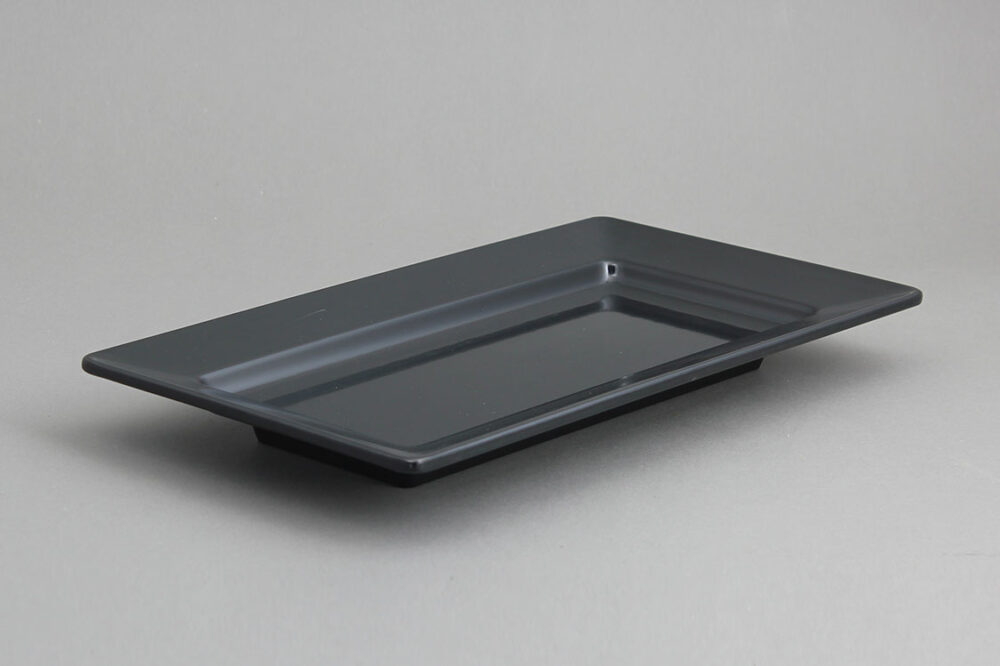 צלחת הגשה מלבנית 20.5X36 שחור מלמין