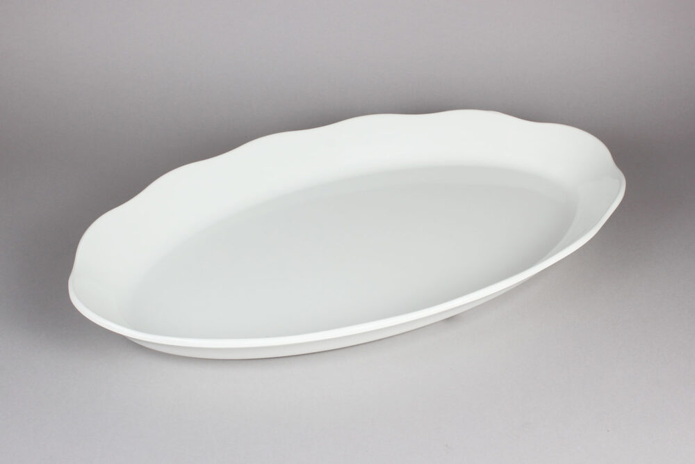 פלטה הגשה אובלית פסיפיק 53*32.5 לבן מלמין