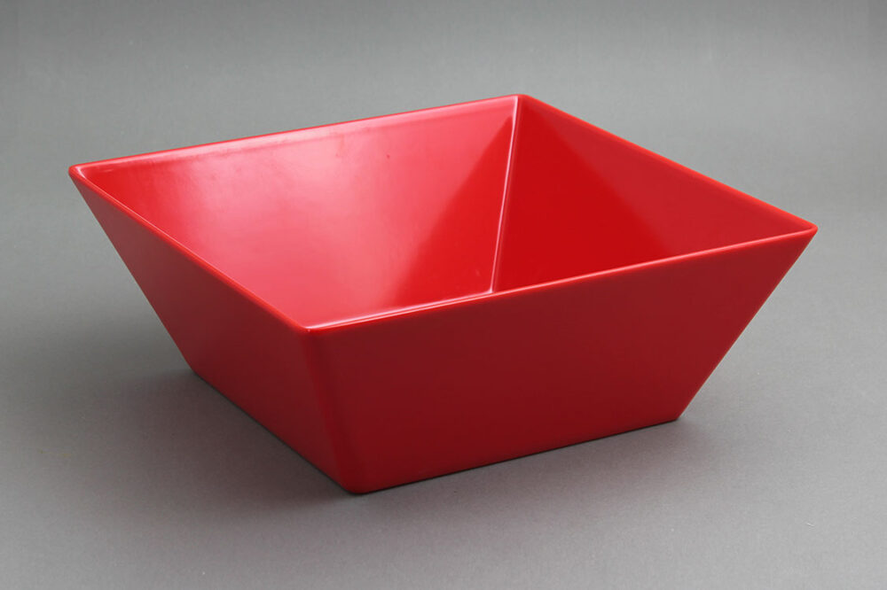 קערה ריבועית קונית 30 ס"מ מלמין אדום