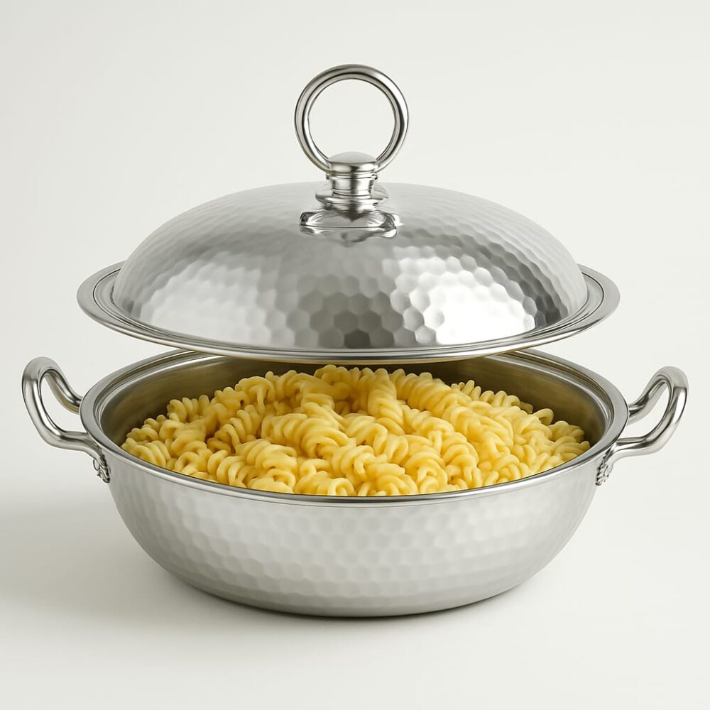 סוטאז' מעוצב מעוגל מנירוסטה – קוטר 30 ס"מ