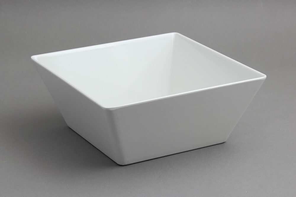 קערה ריבועית קונית 24 ס"מ מלמין לבן