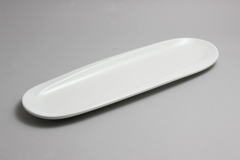 פלטה מאורכת קמומה 40.8*13*2 מלמין לבן