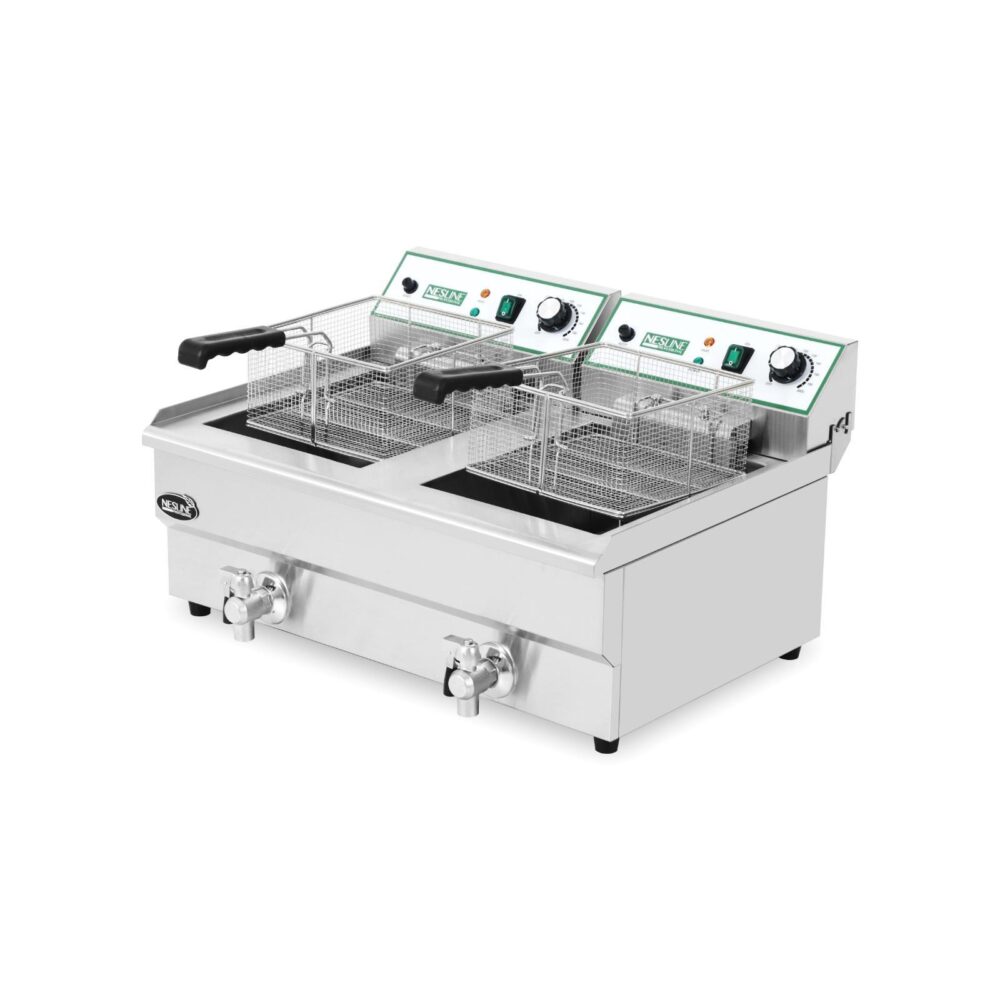 צ'יפסר חשמלי כפול 10X2 ליטר מידות 570/500/355 מ"מ -102V נסליין