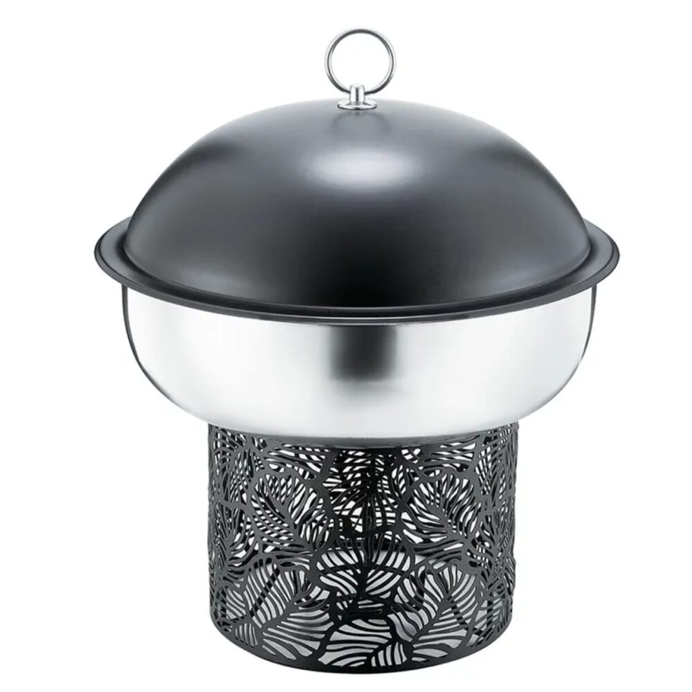 שפינגדיש מעוצב מכסה כיפה עם סטנד מעוטר בצבע שחור