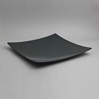 פלטה קמורה ריבועית 42 שחור מלמין