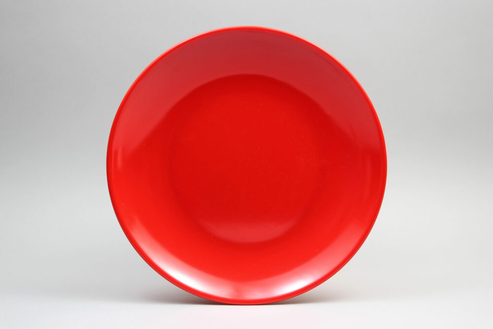 צלחת סהר 25.4 ס"מ מלמין אדום