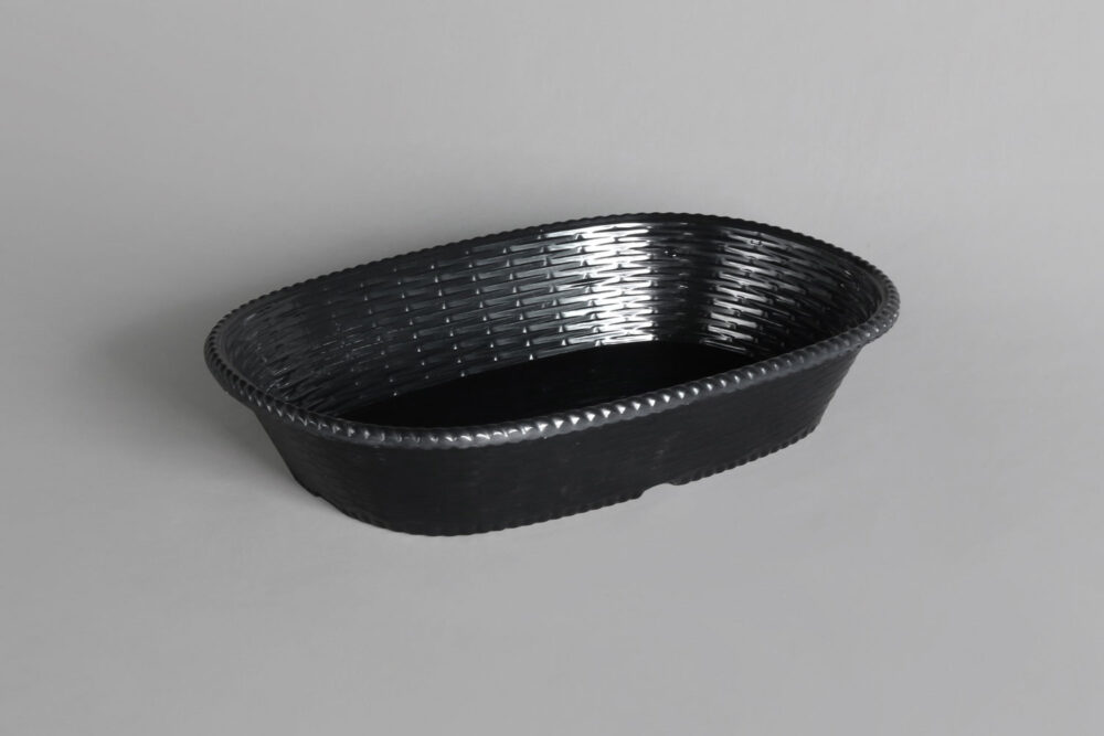 סלסלה ללחם אובלית 35X24.5 ס”מ מלמין שחור