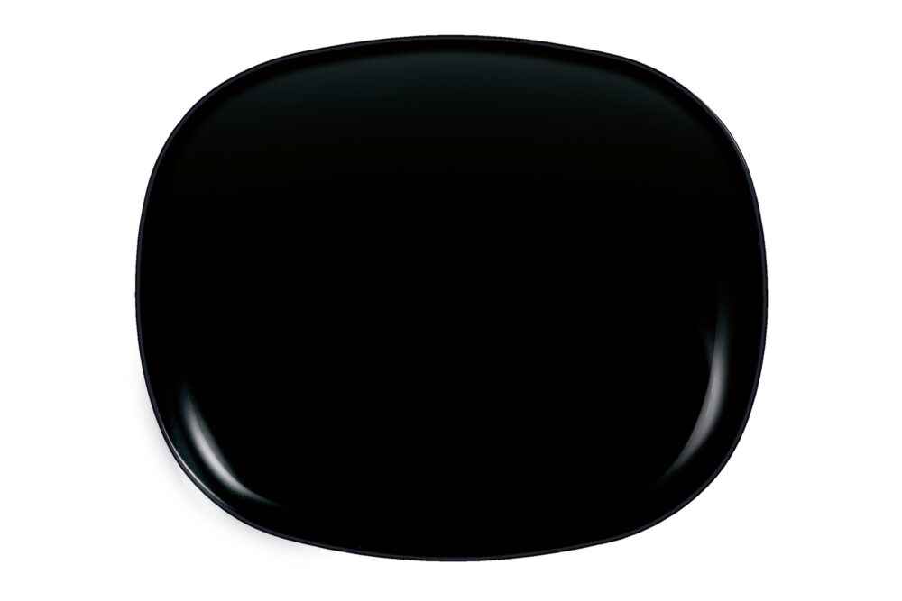 צלחת מלבנית 28*22 אבולושן שחור