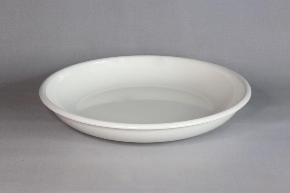 קערה מאסיבית נמוכה 45.5 ס"מ גובה 7.6 מלמין לבן