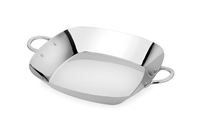 מחבת מרובע נירוסטה 2 ידיות 28 ס"מ