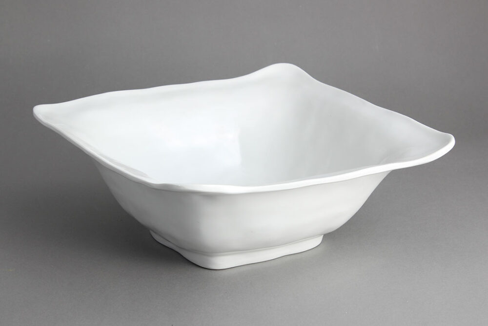 קערה ריבועית כנרת 32 ס"מ מלמין לבן