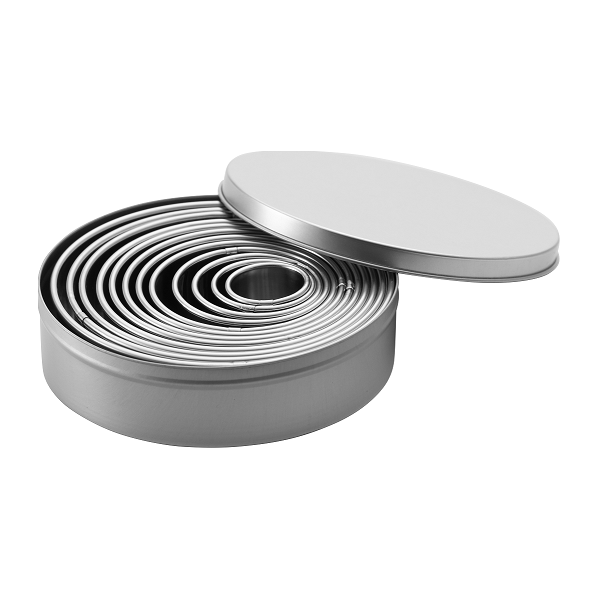 סט (12) מקדים חלקים נירוסטה