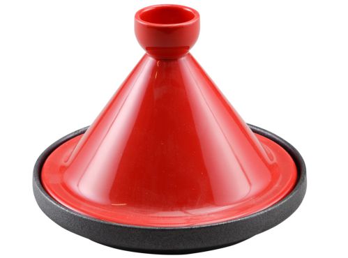 טאג'ין פורצלן 20 ס"מ שחור אדום