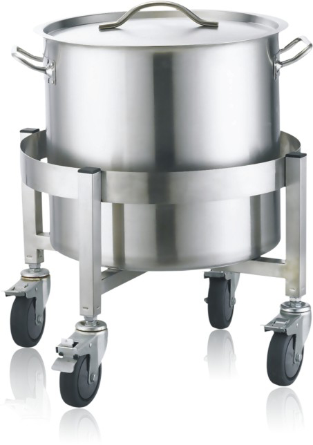 עגלת נירוסטה לפח אשפה 48 ס"מ