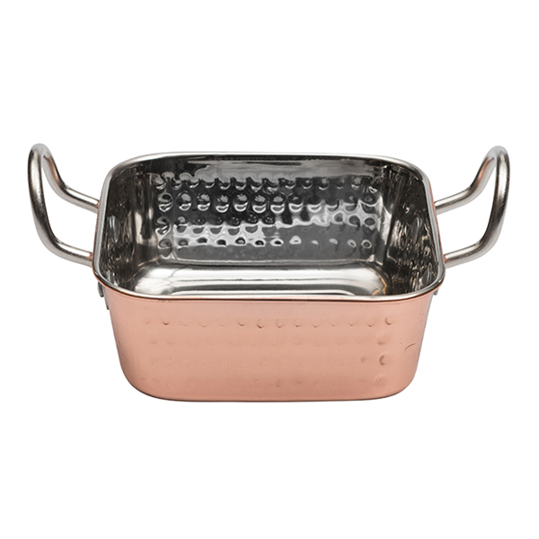 תבנית מרובעת עם ידיות מרוקע ציפוי נחושת 11.5X4 ס"מ