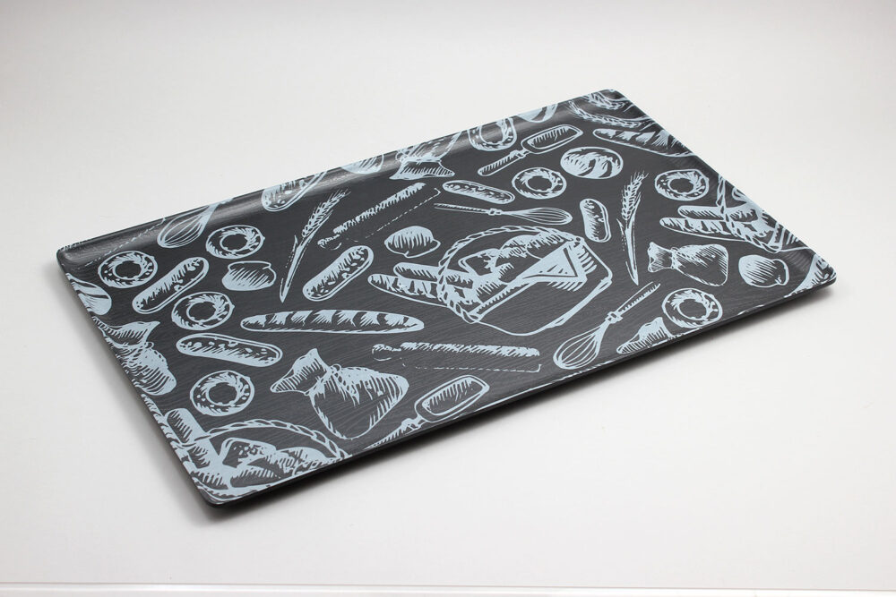 מגש 1/1 גובה 1.8 בייקר שחור ציורים