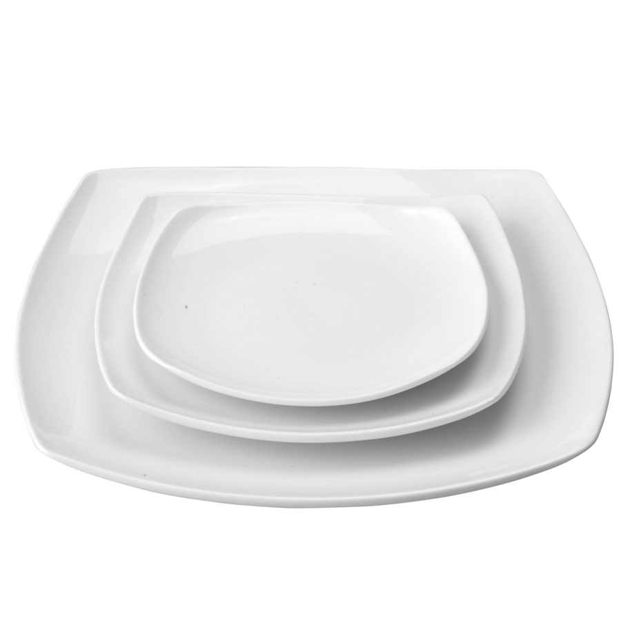 צלחת מרובעת צים פורצלן 24 ס""מ