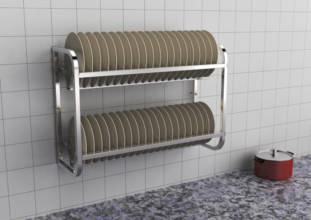 מייבש כלים נירוסטה 304 תעשייתי לצלחות 700*365*1000 נסליין