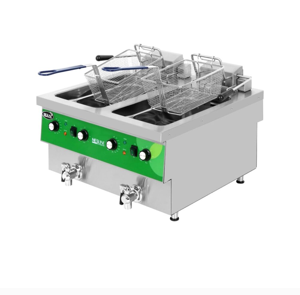 צ'יפסר חשמלי תעשייתי 21X2 ל' כפול  67.5X70X51 ס"מ