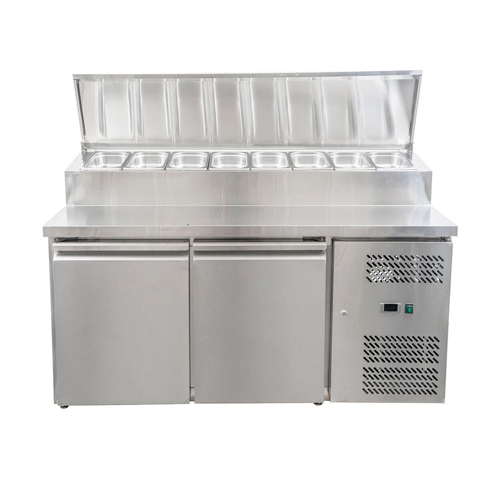 מקרר הכנות נירוסטה עם משטח נירוסטה 1510/800/1085 מ"מ