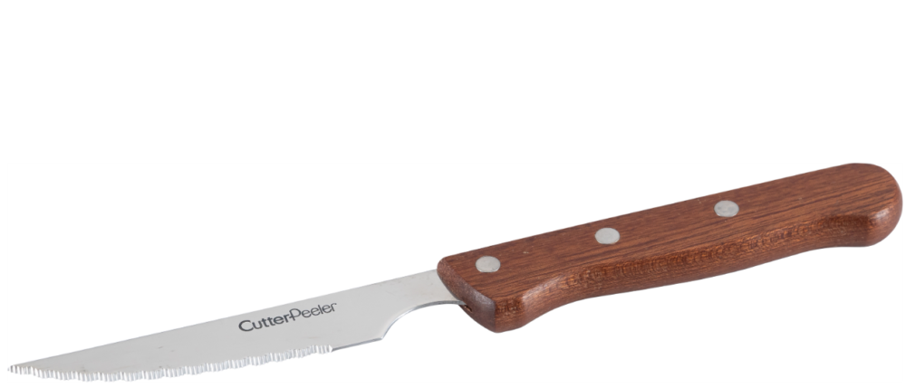 סכין סטייק ידית עץ קטרפילר פרימיום