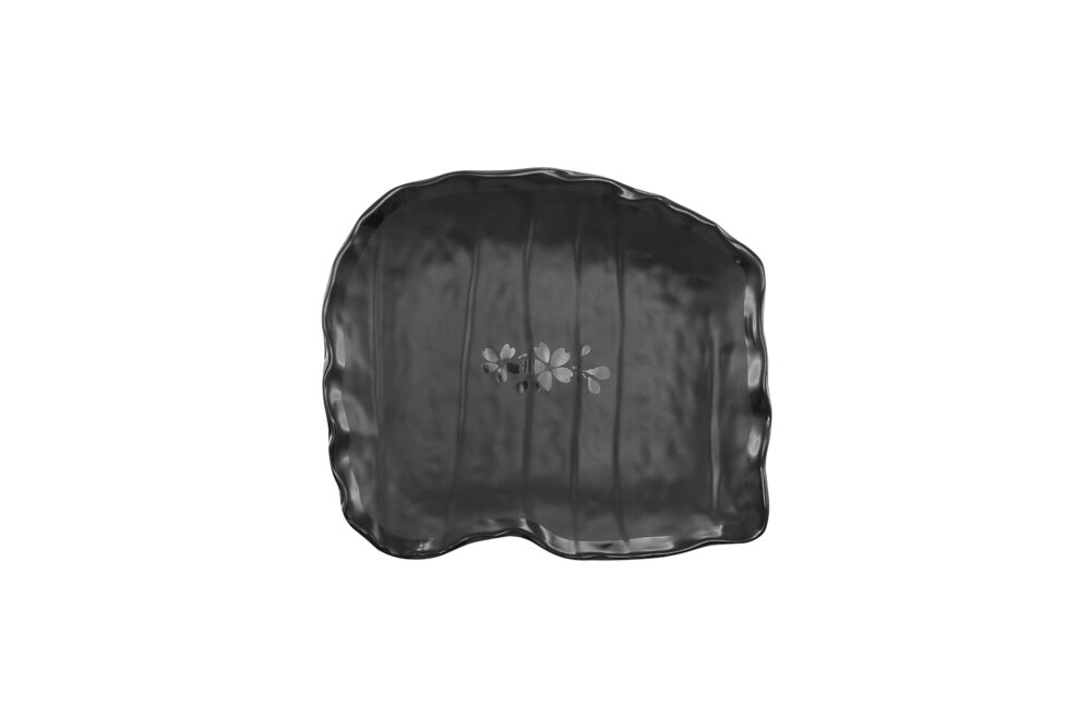 פלטה יוקוהמה 25X22X4 ס"מ סקורה מלמין שחור