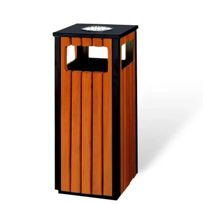 פח מאפרה מרובע דמוי עץ