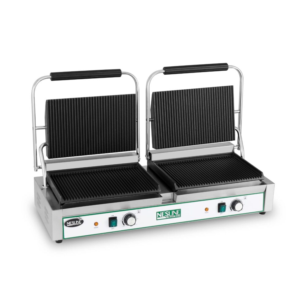 טוסטר לחיצה כפול ענק פסים תעשייתי