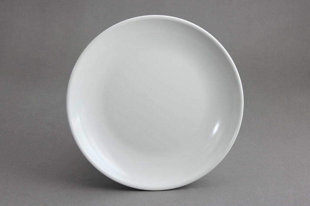 צלחת סהר 25.4 ס"מ מלמין לבן