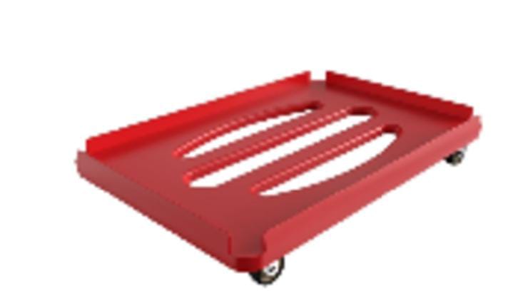 עגלת פלסטיק לארגזי התפחה צבע אדום נסליין