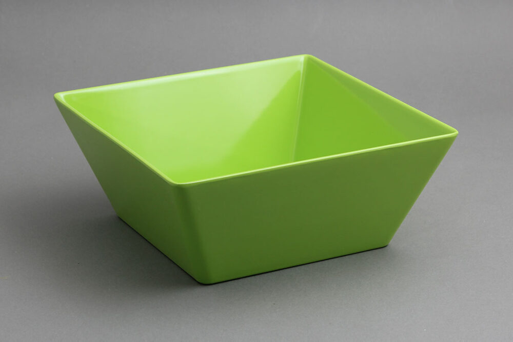 קערה ריבועית קונית 24 ס"מ מלמין ירוק